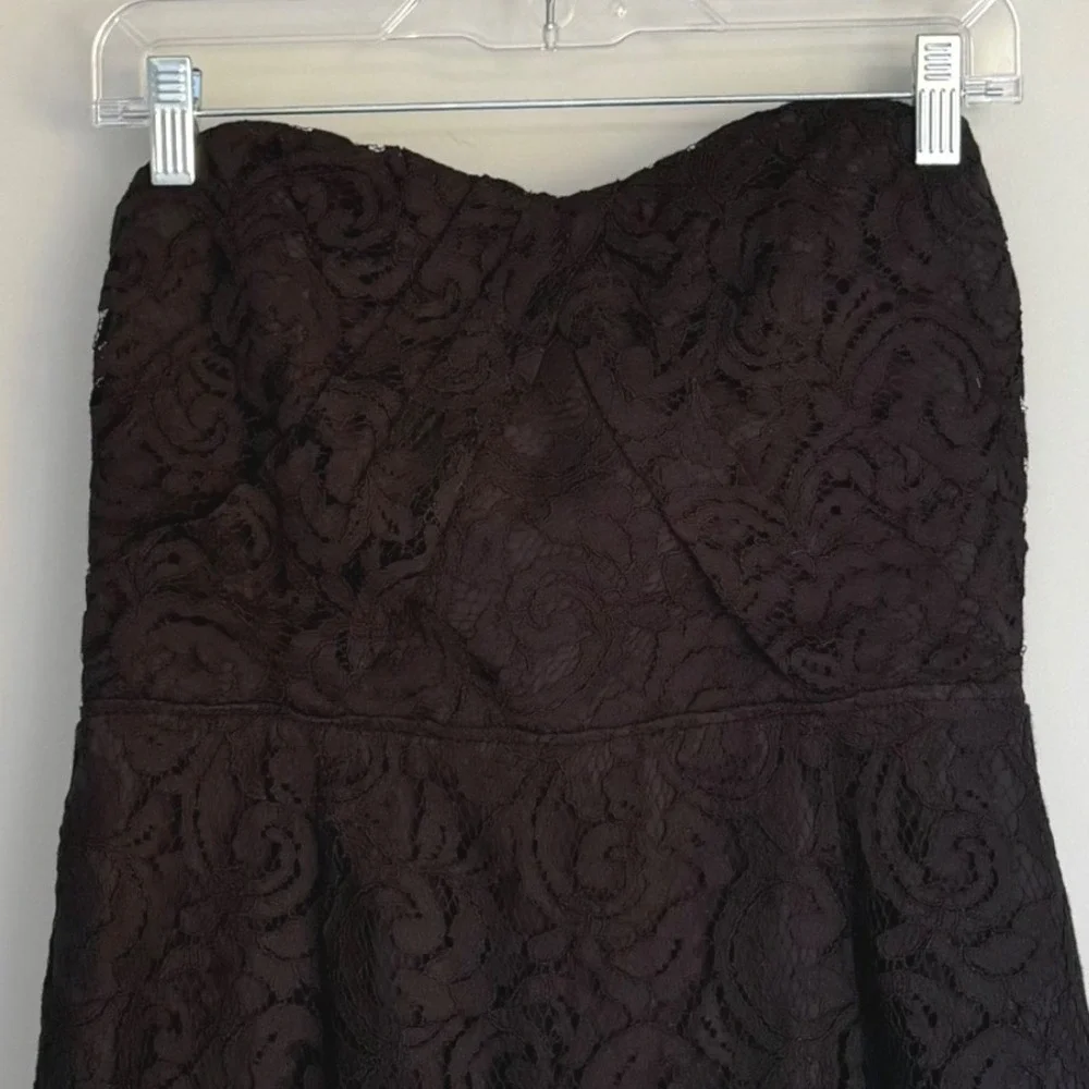 J. Crew Strapless Lace Dress Black LBD Classic Party Cocktail Size 10